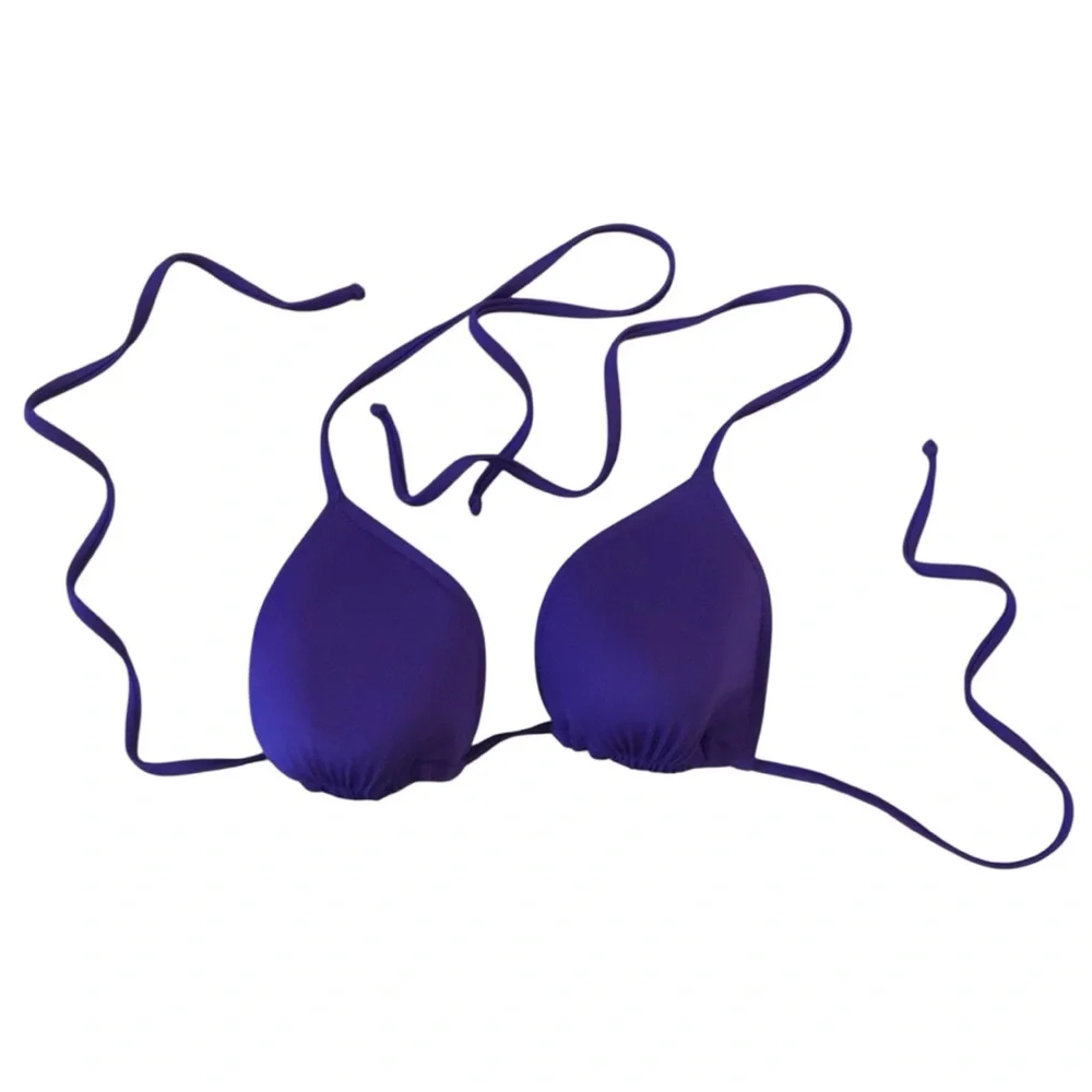 J CREW Purple Triangle String Bikini Top